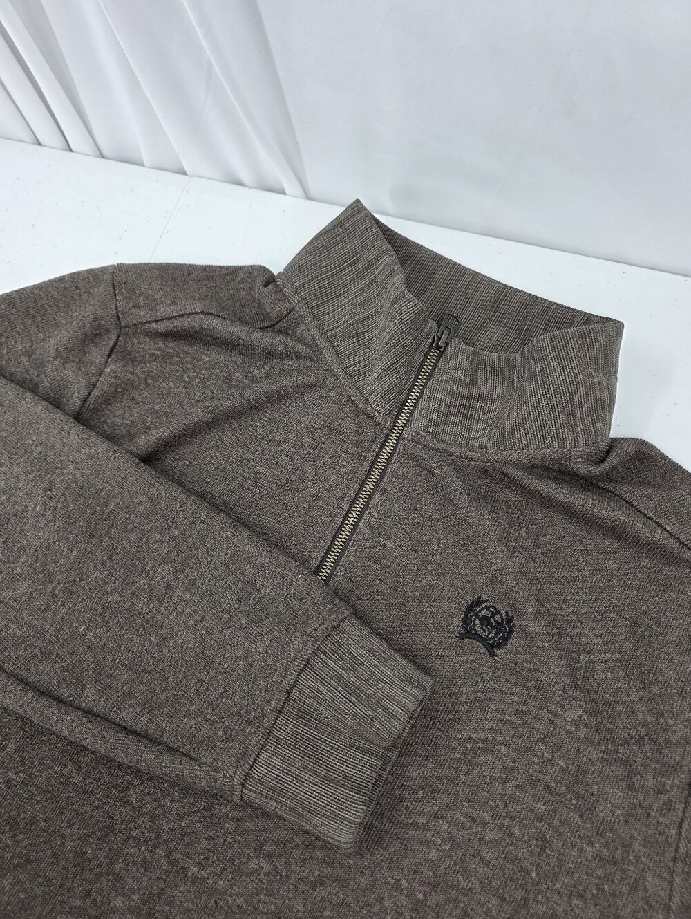 Cinch 1/4 Zip Pullover Mock Neck Knit Sweater Gray Size Men's Size 2XL Read.